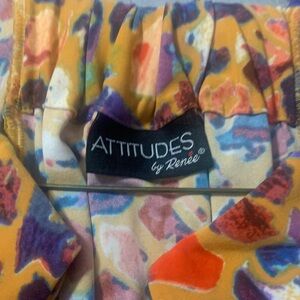 Attitudes by Renée Colorful Patterned Skirt